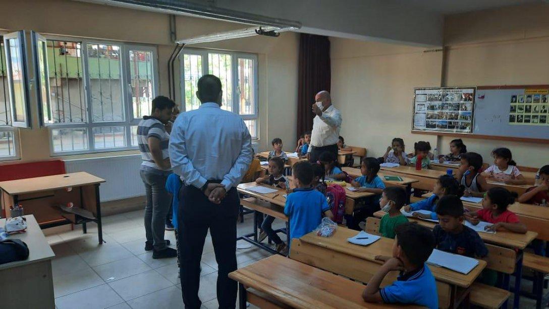 İlçe Milli Eğitim Müdürümüz Mustafa TUNÇER ve Şube Müdürümüz Ayhan KIRAÇ' ın Gülova İlkokulu ziyareti.